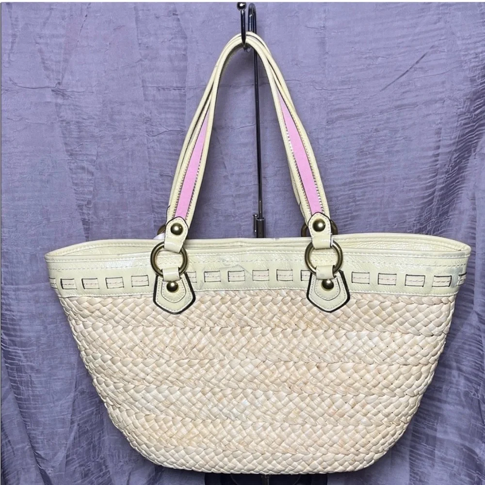 Coach Poppy Straw Floral Tote - Picture 2 of 13